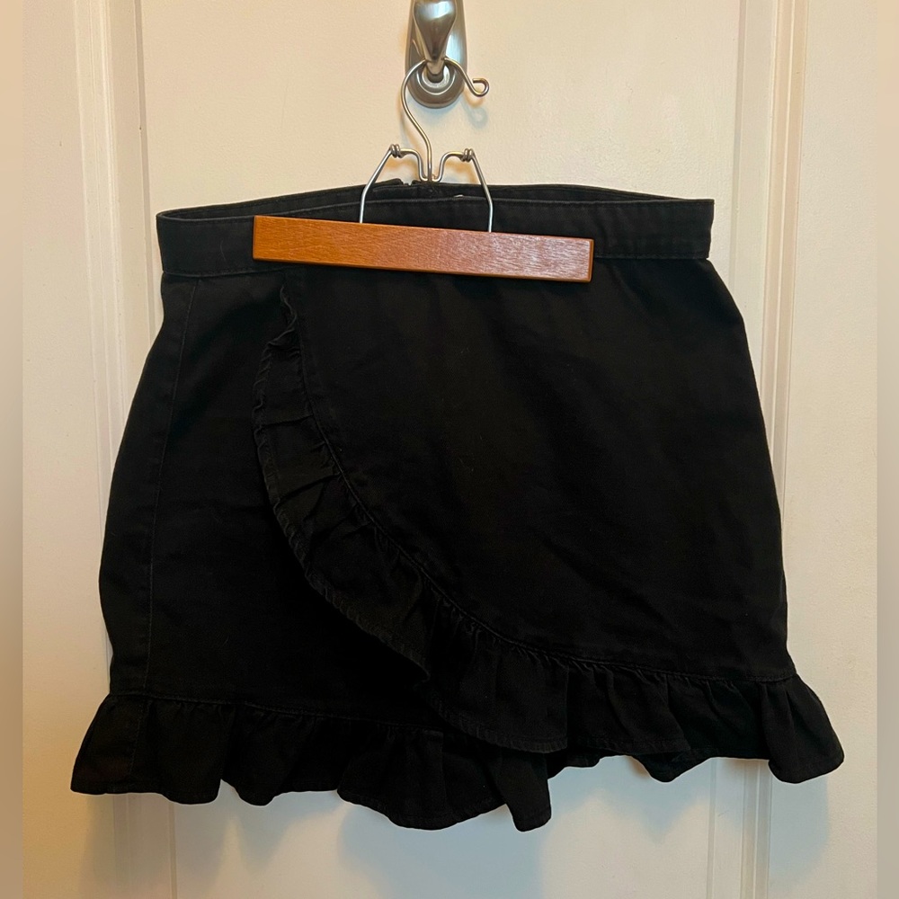 Black jean skirt